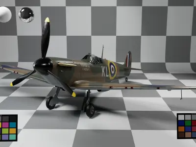 World War 2 Mark 1 Supermarine Spitfire 3D model