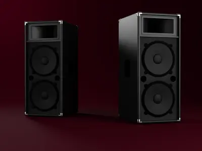 Speakers pair of 3D model