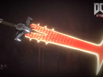 The crucible Blade of doom Low-poly 3D model