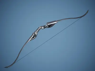 Hunger Games Bow 3d model low poly  Low-poly 3D model