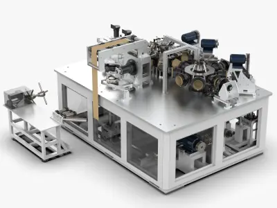 Automatic Disposable Cup Production 3D model