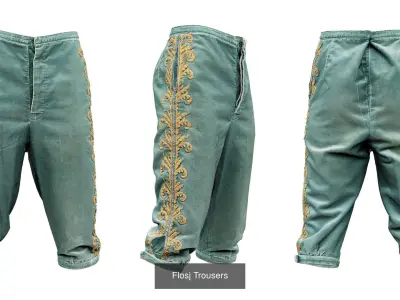 32 Historic 1600s Clothing items 3D Model Collection