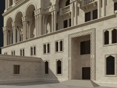 Government House in Baku 3D model