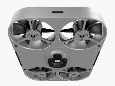 Mini Steel Drone Quadcopter 3D model