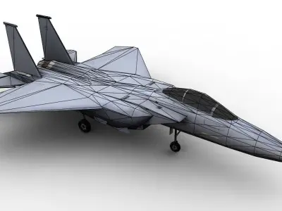 F15 Aircraft Low-poly 3D model
