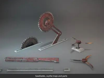 Deadly Dungeons - Modern  Traps Low-poly 3D model