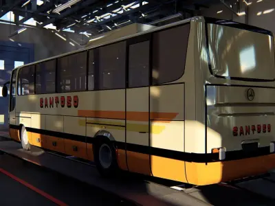Indonesian Bus old travego Free 3D model