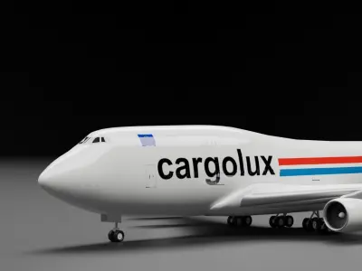 Boeing 747-400F Cargolux 3D model