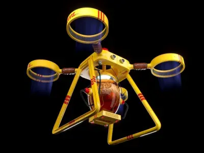 Drone delivery brains 3D model