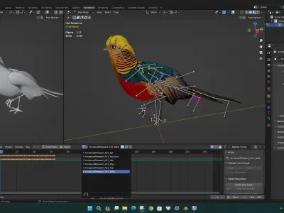 Pheasant A4 3D model