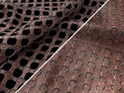 Leather Armor PBR Material 02 - PNG - 4K - SBSAR 3D model