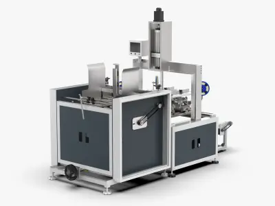 Automatic Gift Box Corner Sticking Machine 3D model