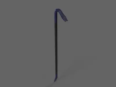 PBR Crowbar V3BlackBlue Low-poly 3D model