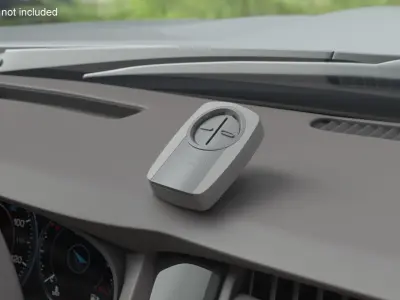 Garage Door Remote Gray 3D model