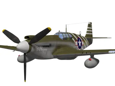 North American P-51A Mustang 3D model