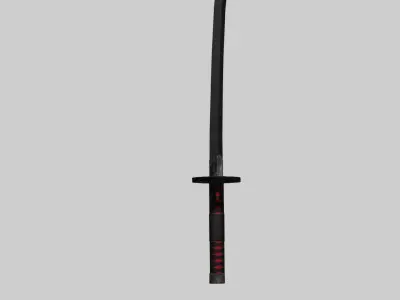 Tanjiros Katana Low-poly 3D model
