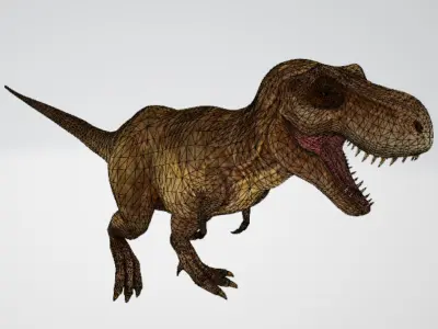 Realistic Tyrannosaurus Rex 3D Model  - Game Ready Dinosaur Low-poly 3D model