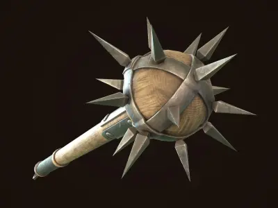 Mace 08 Low-poly 3D model