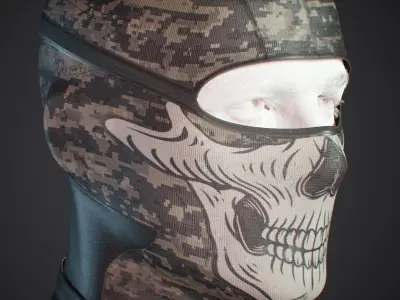 Balaclava swat army Black Ops FREE Free low-poly 3D model