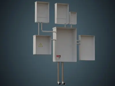 Utility Box 2A Low-poly 3D model