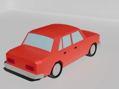 Low-Poly Car Free low-poly 3D model