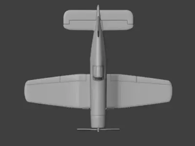 F4U Corsair WWII Fighter Aircraft Low Poly 3D Model 3D model