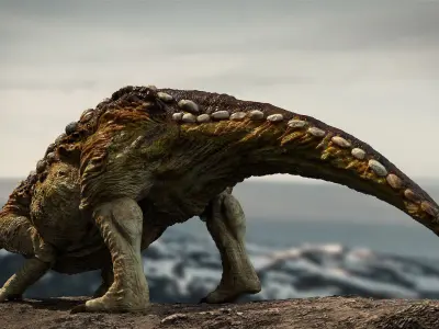 EuropeltaSaurus 3D Rigged model Low-poly 3D model