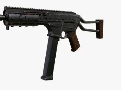 the gun smg45 3D model Textures Low-poly 3D model