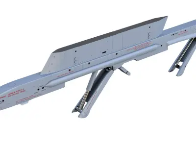 AKU-58 - Aircraft Ejection Device Low-poly 3D model