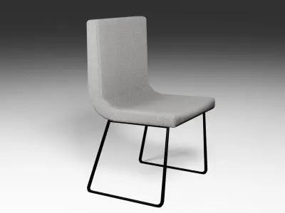 Chair with seat and legs Low-poly 3D model