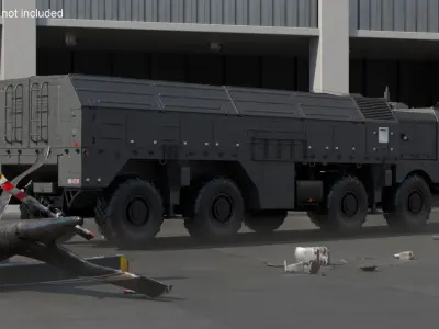 Military Missile Tactical Truck Rigged for Maya 3D model purchase