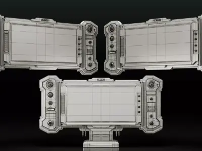 Sci-Fi Monitor Panel  3D model