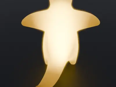 Indirect lighting of a menacing anteater Low-poly 3D model