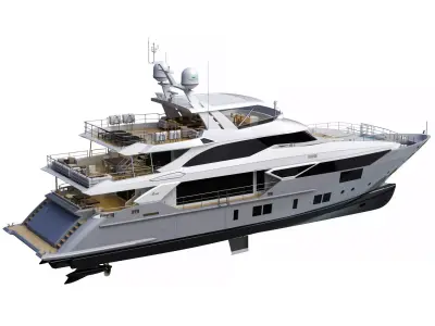 Luxury Motor Yacht Benetti BF125 3D model