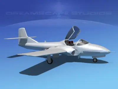 Cessna T-37 Tweetybird Bare Metal 3D model