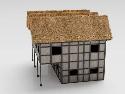 Medieval Tavern Low-poly 3D model