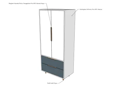 Wardrobe - Type Audi - Request for another software Free 3D model