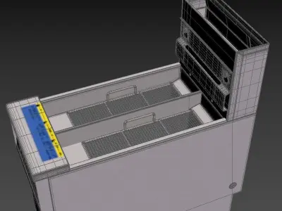 Anets AGP55T Twin Vat Deep Fryer 3D model
