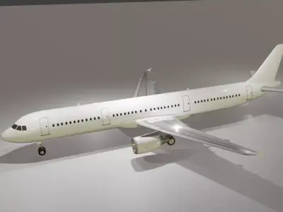 Airbus a321-211 ceo generic livery low poly  Low-poly 3D model