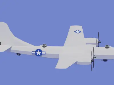 Boeing B-29 Superfortress Bomber 3D model