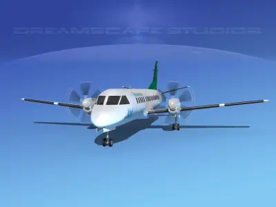 SAAB 2000 Kiwi Air 3D model