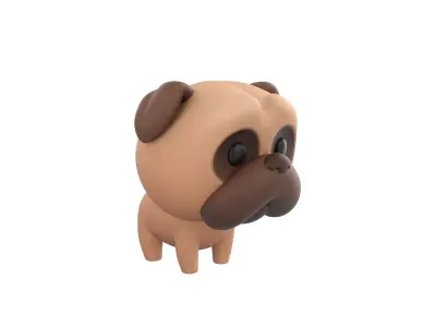 Character195 Pug  3D model