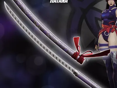 Si Fi Psylocke Vengeance Cosplay Katana Sword Marvel Rivals 3D print model purchase