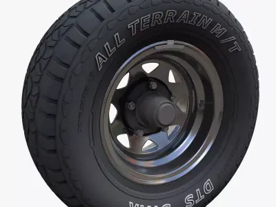 OffRoad vintage wheel 3D model
