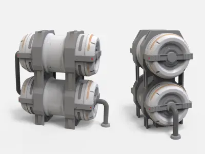 sci-fi Architecture kitbash 41 3D model