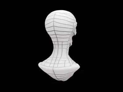 Bust of an alien 3D Print Model 3D print model