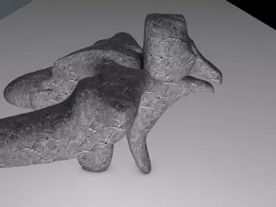 Pbr Ancient Sculpture Low-poly 3D model