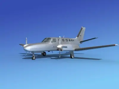 Cessna 441 II Conquest Bare Metal 3D model