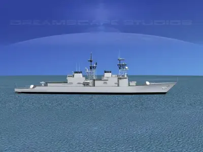 Spruance Class DD967 USS Elliot 3D model