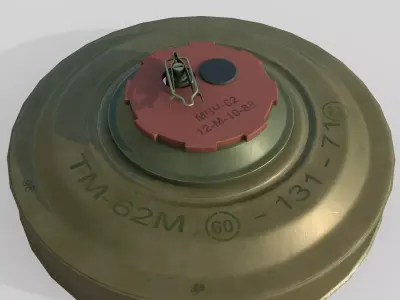 Mine TM-62M Low-poly 3D model